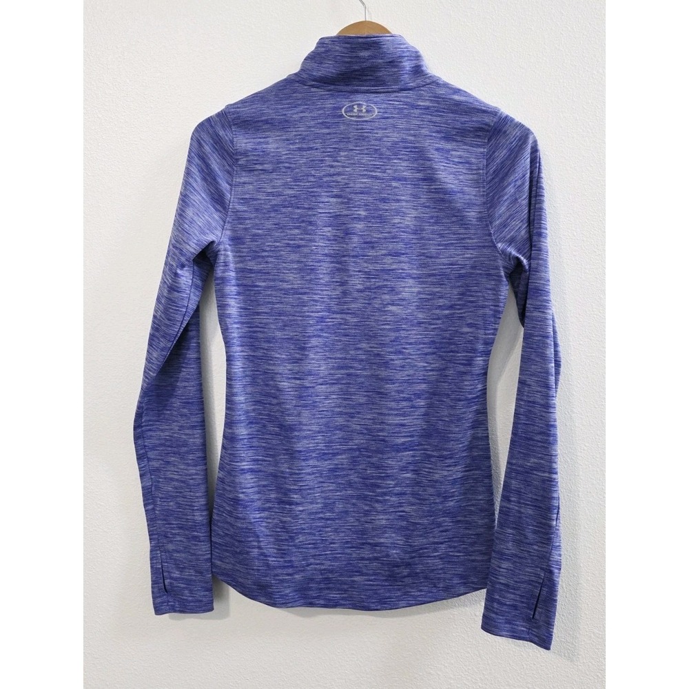 Under Armour Long Sleeve Quarter Zip Top Purple Pullover Women's Size XS - Picture 3 of 8